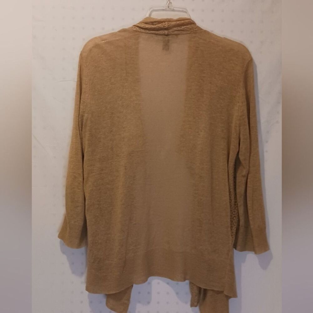 Ralph Lauren's Gift Cardigan Sweater Long Sleeve Tan Women's Large - Picture 2 of 4